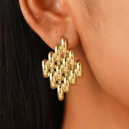 1 Pair Retro Simple Style Classic Style Geometric 304 Stainless Steel 18K Gold Plated Ear Studs