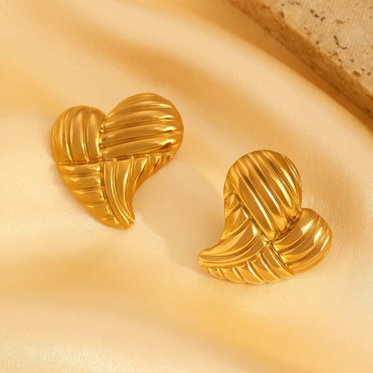 1 Pair Retro Simple Style Classic Style Geometric 304 Stainless Steel 18K Gold Plated Ear Studs