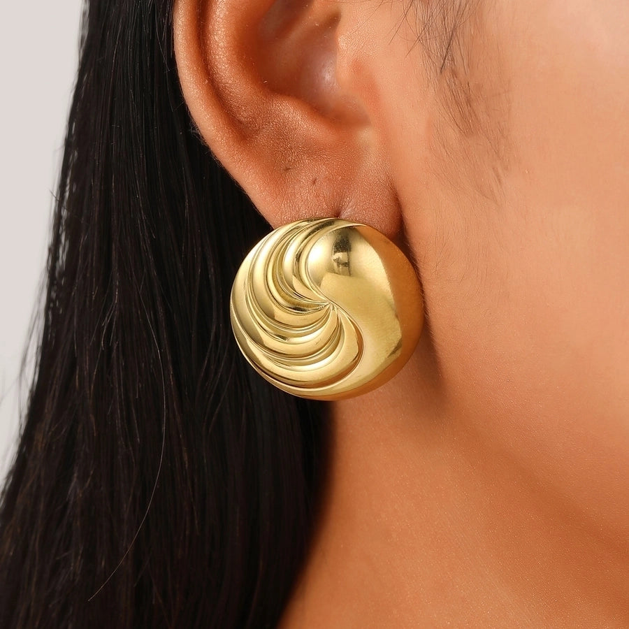 1 Pair Retro Simple Style Classic Style Geometric 304 Stainless Steel 18K Gold Plated Ear Studs