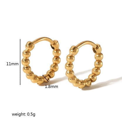 1 Pair Casual Simple Style Streetwear Twist Plating Inlay 304 Stainless Steel Zircon Earrings