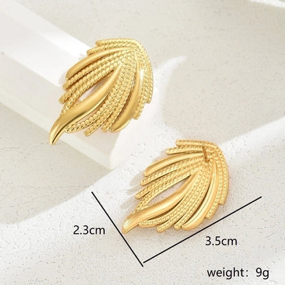 1 Pair Hawaiian Vacation Simple Style Geometric Inlay 201 Stainless Steel Plastic 18K Gold Plated Drop Earrings Ear Studs