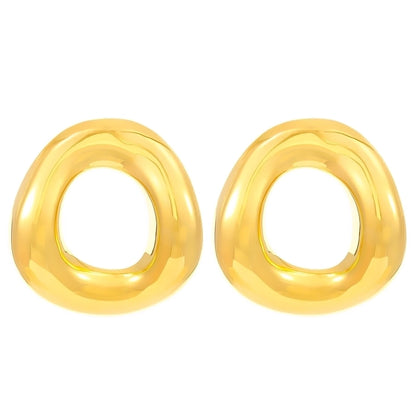 1 Pair Retro Simple Style Classic Style Geometric 304 Stainless Steel 18K Gold Plated Ear Studs