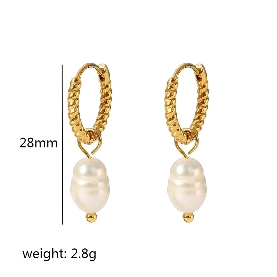 1 Pair Casual Simple Style Streetwear Twist Plating Inlay 304 Stainless Steel Zircon Earrings