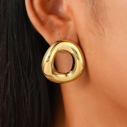 1 Pair Retro Simple Style Classic Style Geometric 304 Stainless Steel 18K Gold Plated Ear Studs